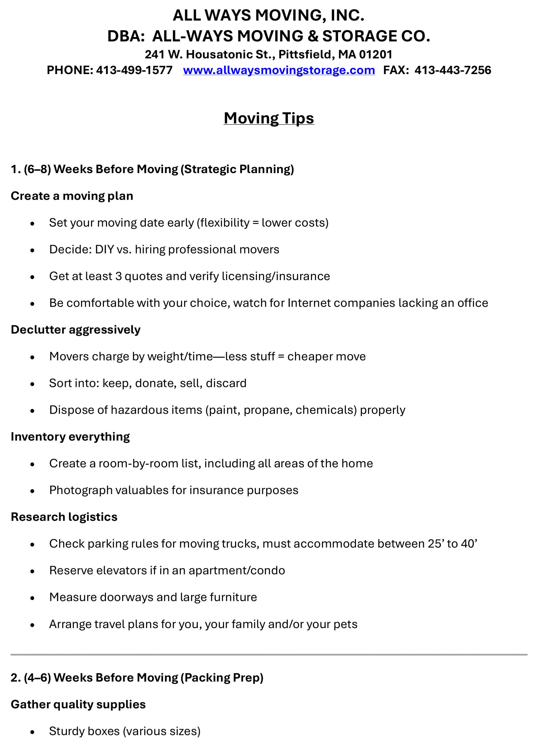 Moving Companies In The Berkshires, Storage Company In The Berkshires, Moving Companies In Pittsfield MA, Storage Company In Pittsfield MA